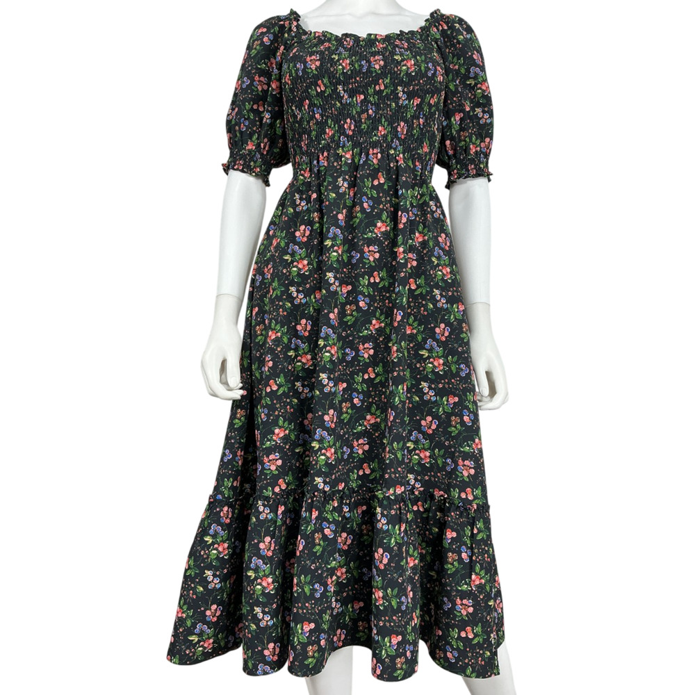 Hill House Home Floral Multicolor Louisa Dress Size XS - Picture 2 of 4